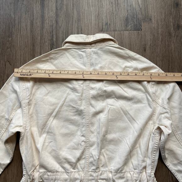 Everlane The Cinchable Chore Jacket Women's S Bone Inner Drawstring Pockets - Picture 10 of 11